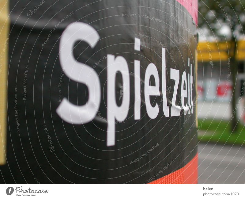 spielzeit Plakat Litfaßsäule Fototechnik Saison