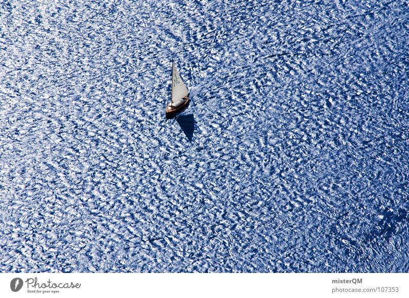 abandon the ship to the waves Wasserfahrzeug See Teich Meer Ferne Wellen Wind Einsamkeit ruhig Tiefgang Luft weiß dunkel Ferien & Urlaub & Reisen Erholung