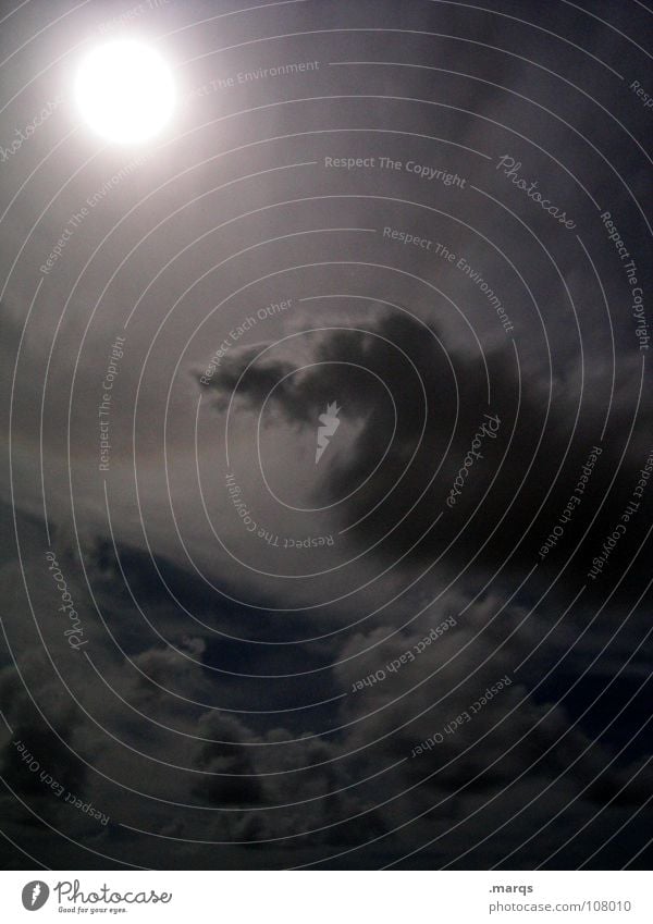 Creepy Nacht dunkel Vollmond Beleuchtung Wolken Angst Geister u. Gespenster geisterhaft Einsamkeit ruhig Nebel Schleier beklemmend Panik Hemmung trüb halbdunkel