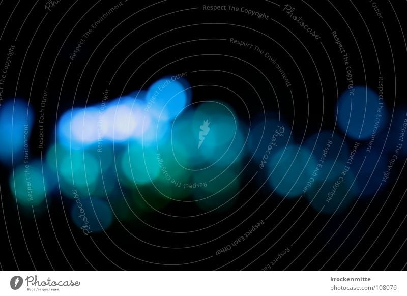 lichtblau Licht abstrakt Kreis Nacht Ausgang Nachtleben Unschärfe Lichterkette Farbe Lampe Punkt night