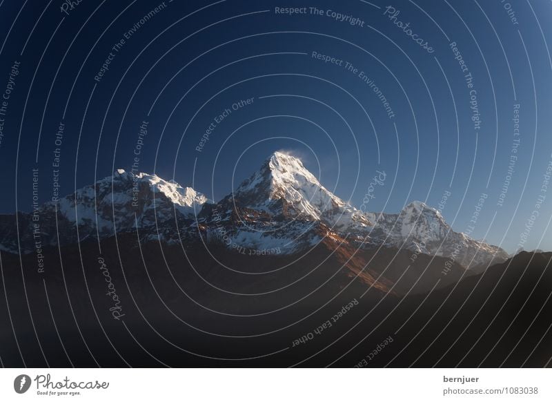 Sonnenaufgang Umwelt Natur Landschaft Luft Wolkenloser Himmel Sonnenuntergang Sommer Schönes Wetter Berge u. Gebirge Gipfel Schneebedeckte Gipfel Bekanntheit