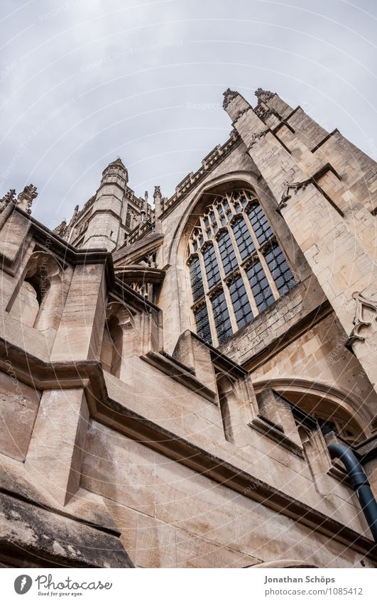 Bath Abbey IV Stadt Altstadt Religion & Glaube Kirche Dom Turm Bauwerk Gebäude Architektur Fassade Sehenswürdigkeit Wahrzeichen ästhetisch aufwärts Gotik