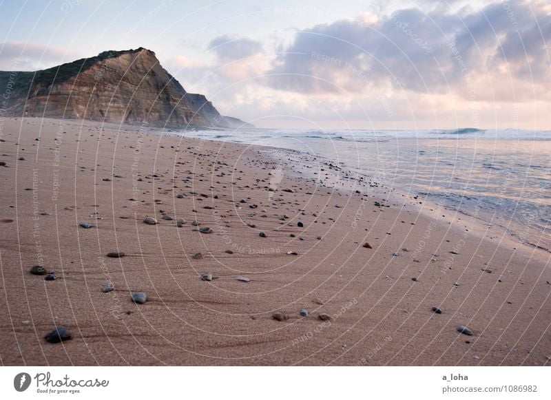 beach things Umwelt Natur Landschaft Urelemente Erde Sand Wasser Himmel Wolken Horizont Sonnenaufgang Sonnenuntergang Sommer Schönes Wetter Felsen Wellen Küste