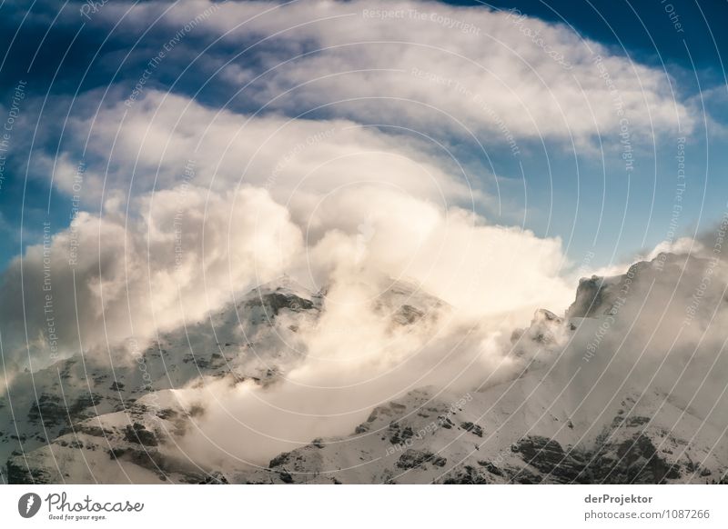 Licht- und Wolkenspiel am Berg 4 Ferien & Urlaub & Reisen Tourismus Ausflug Abenteuer Ferne Freiheit Umwelt Natur Landschaft Pflanze Tier Winter Schönes Wetter