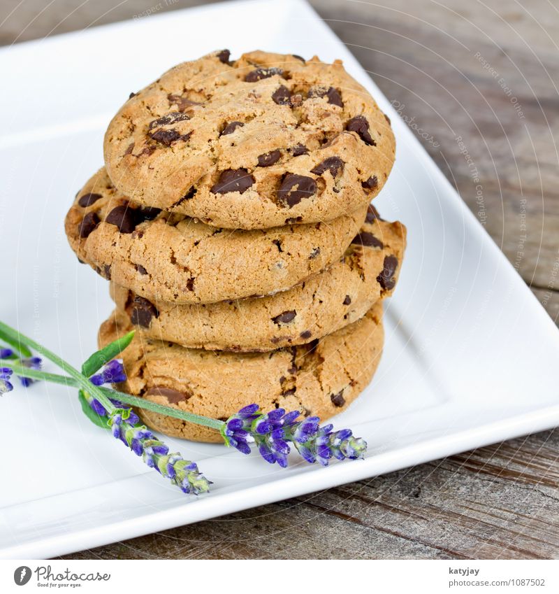 Kekse cookie cookies Amerika Schokolade braun Speise Essen Foodfotografie Plätzchen schokocookies Schokoladenstreusel Freisteller Backwaren Kalorie