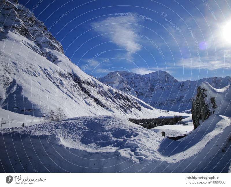 Graubünden Wellness Natur Landschaft Himmel Sonne Winter Schnee Berge u. Gebirge schön Farbfoto Tag Schatten Sonnenlicht Sonnenaufgang Sonnenuntergang