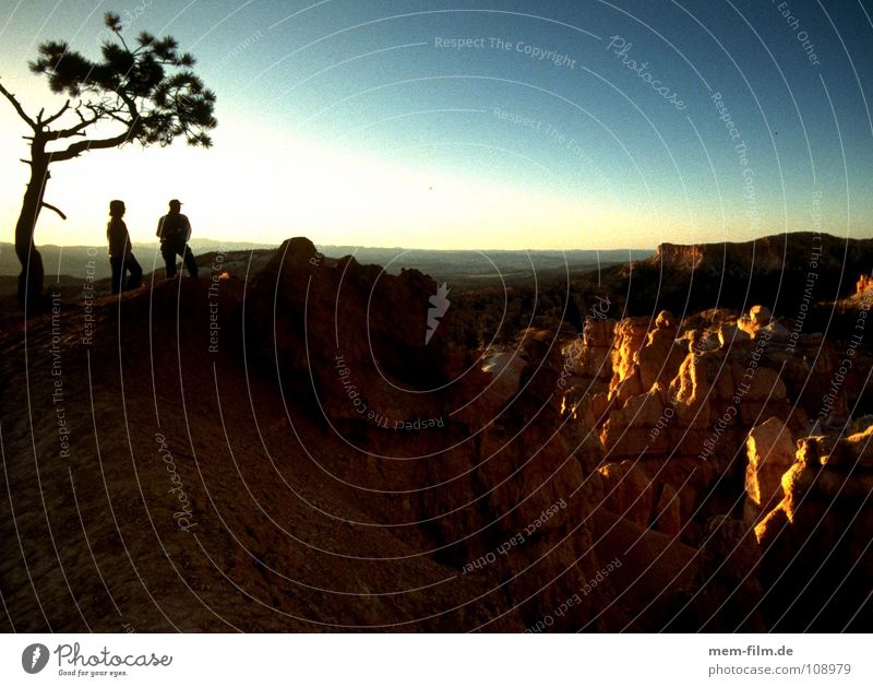 tief im western Western Utah Naturschutzgebiet Cowboy Wildnis Zigarettenmarke Sonnenuntergang Baum Schlucht Sandstein Nationalpark Pinie Wolken Arizona