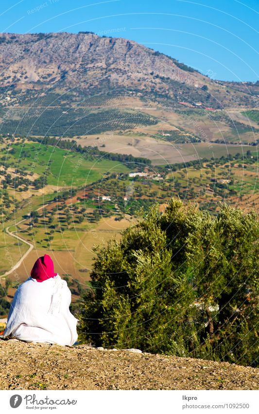 afrikanisches Feld und Bauwesen Lifestyle Ferien & Urlaub & Reisen Tourismus Berge u. Gebirge Haus Frau Erwachsene Kultur Umwelt Natur Landschaft Pflanze Klima