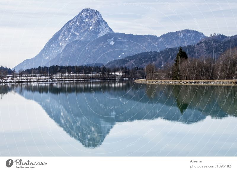 Missverständnis | Was ist denn verkehrt an Sandalen? Landschaft Wasser Himmel Winter Alpen Berge u. Gebirge Schneebedeckte Gipfel Flussufer Inn hoch Spitze