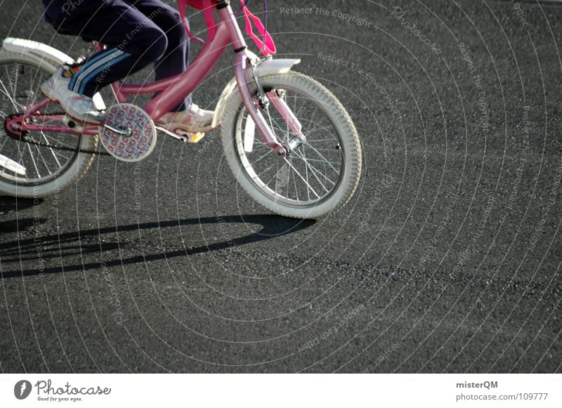 bicycle race Fahrrad Kind Spielen Beton Freude Straße street