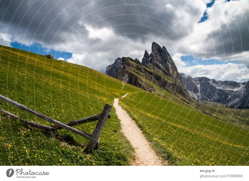 gewaltig Ferien & Urlaub & Reisen Tourismus Ausflug Abenteuer Sommer Sommerurlaub Berge u. Gebirge Natur Landschaft Pflanze Gewitterwolken Frühling Gras