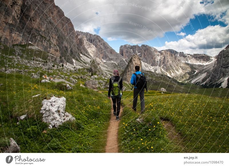 das tut gut Fitness Leben wandern Ferien & Urlaub & Reisen Tourismus Abenteuer Freiheit Sommer Sommerurlaub Berge u. Gebirge 2 Mensch Natur Landschaft Pflanze