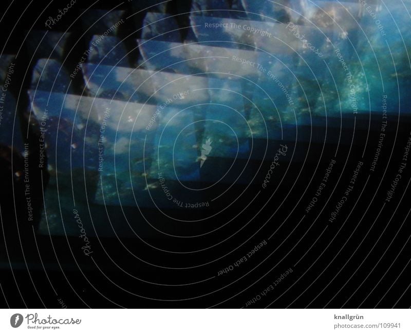 Schnittmengen grün schwarz dunkel Farbe blau Überlappung Überschneidung hell Bewegung Unschärfe Fotokunst