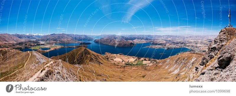 roys peak Schönes Wetter Berge u. Gebirge Mount Aspiring Seeufer Lake Wanaka blau braun Farbfoto Tag Panorama (Aussicht)