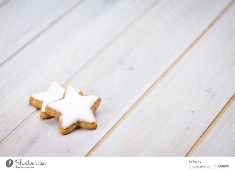 Zimtsterne Weihnachtsgebäck Weihnachten & Advent Dezember Backwaren Geschmackssinn Postkarte Jahreszeiten Konditorei Makroaufnahme Kuchen Tisch Mandel