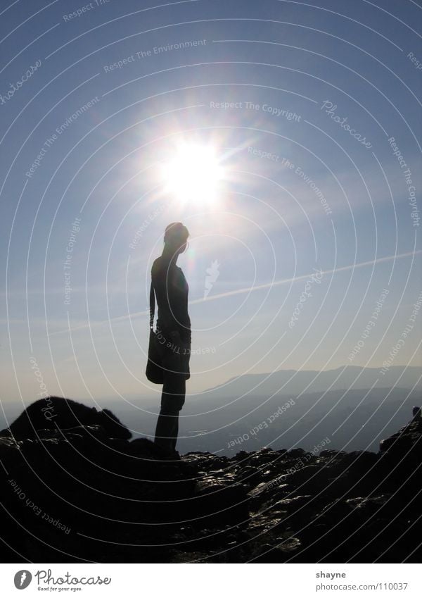 On top of Arthur's Seat Sonne unsichtbar Berge u. Gebirge Silhouette Schatten Schattengestalt