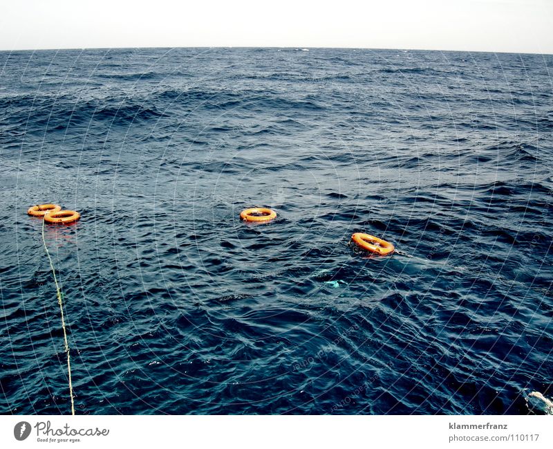 S.O.S. Rettung Meer ertrinken untergehen Notfall Rettungsring See notleidend Notsituation Meerwasser Küste Unterwasseraufnahme tauchen Rettungsschwimmer Panik