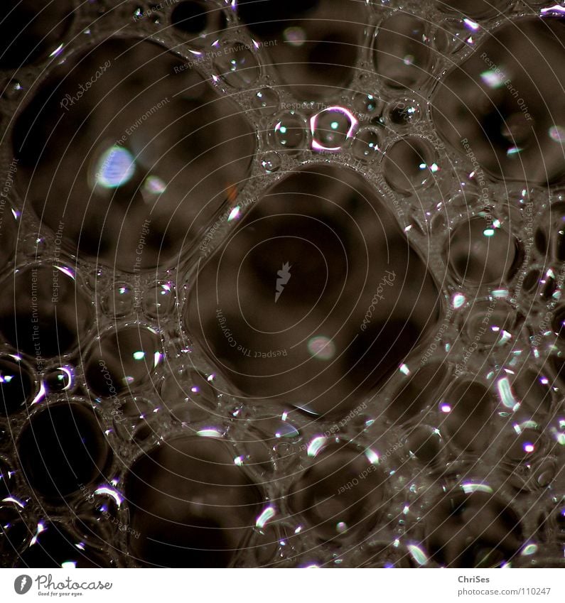 Blasen 01 Seifenblase Schaum Luft schwarz grau nass feucht Haarwaschmittel Nordwalde Makroaufnahme Nahaufnahme Wasser Bad blasen Badeschaum ChriSes Blubbern