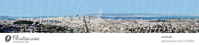 SanFrancisco 2003 Stadt Panorama (Aussicht) Macht USA BigCity Ferne Ocean America Panorama (Bildformat)