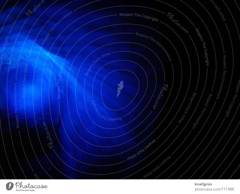 Fächer dunkel Licht Abstufung Farbe blau hell Fotokunst