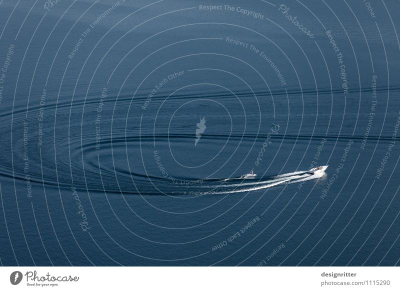 Wendepunkt Freizeit & Hobby Ferien & Urlaub & Reisen Tourismus Sommer Sommerurlaub Meer Sport Wassersport Wasserski Wellen See Bootsfahrt Motorboot fahren