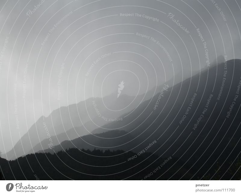 Einsam Nebel Morgen Trauer Einsamkeit Verzweiflung Berge u. Gebirge Himmel Seil Traurigkeit