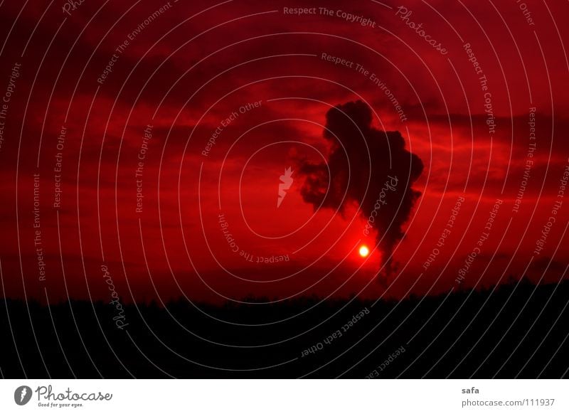 Sunset Sonnenuntergang Iran Himmel Feuer Brand sun smoke red black tehran cloud cloudy jungle forest tree trees sky canon EOS 20D wide landscape smoky the