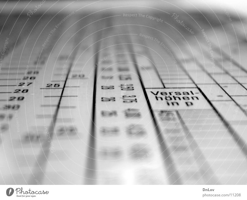 typisch du_two Pica Dinge typometer didot pt Schwarzweißfoto