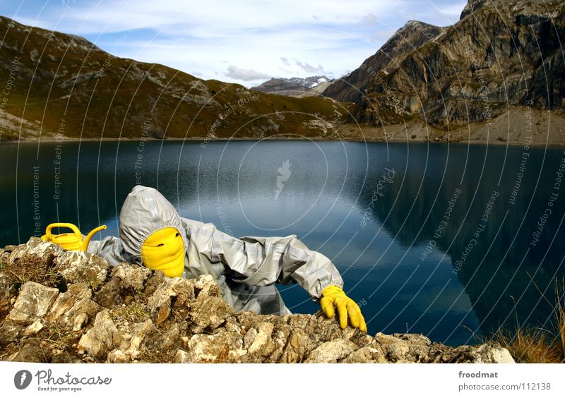 grau™ klettert Kannen Schweiz gelb dumm Klettern Surrealismus Alpen iffigensee Freude Berge u. Gebirge Stein froodmat wandern