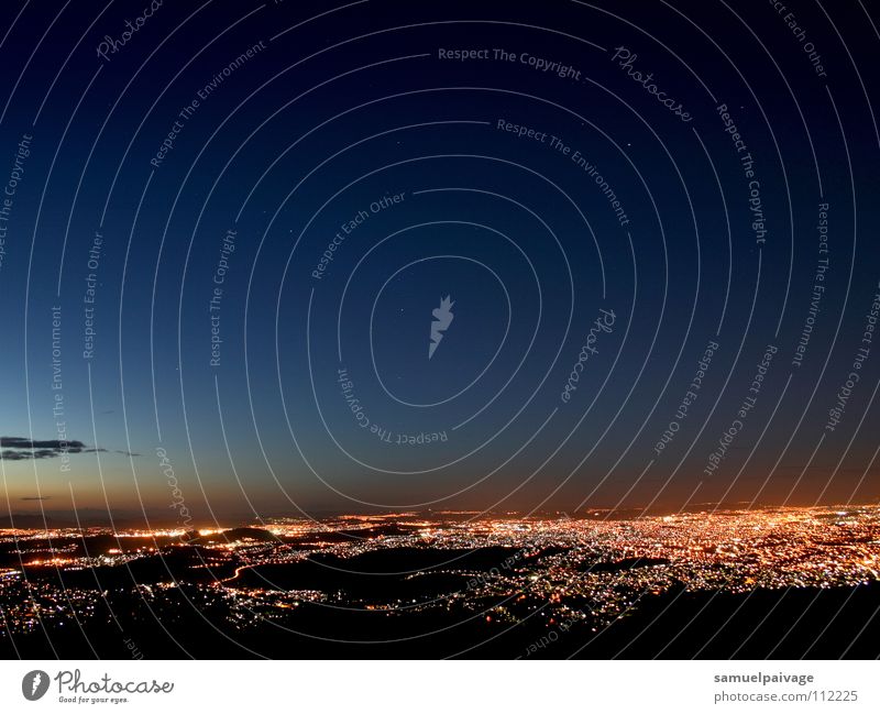 City Lights Stadt Licht Sonnenuntergang Berge u. Gebirge light luzes mirante paisagem noite noturna montanha sunrise por do sol