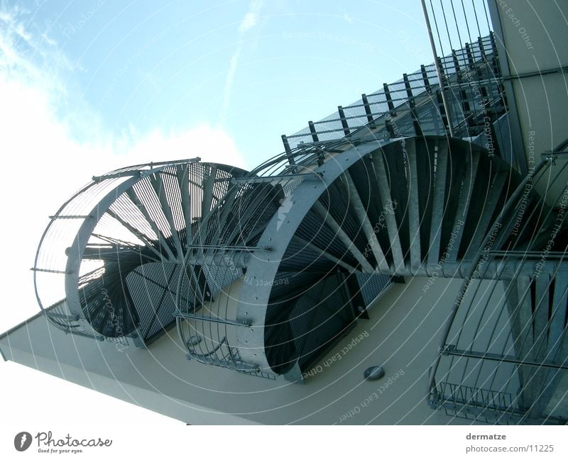 Wendeltreppe Gebäude Fassade Gitter Architektur Treppe