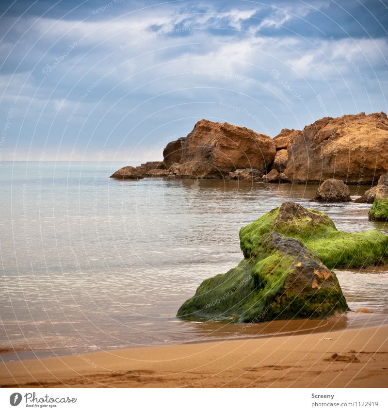 Red sand beach Ferien & Urlaub & Reisen Tourismus Ausflug Strand Meer Insel Wellen Natur Landschaft Wasser Himmel Wolken Horizont Küste Seeufer Gozo Malta