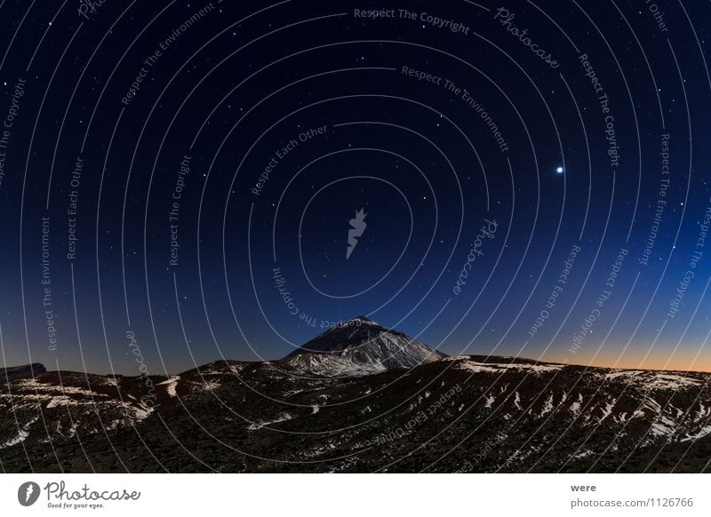 Teide Ferien & Urlaub & Reisen Tourismus Ausflug Abenteuer Ferne Freiheit Umwelt Natur Landschaft Himmel Nachthimmel Stern Sonnenaufgang Sonnenuntergang