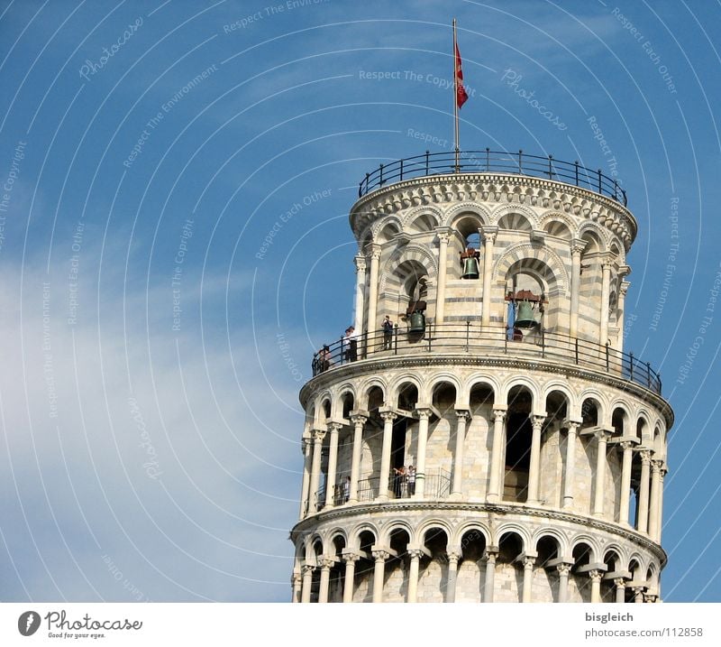 Pisa-Studie Italien Europa Campanile Außenaufnahme Himmel historisch Wahrzeichen Denkmal blau Turm PISA-Studie Ferne alt Vergangenheit sky blue architecture