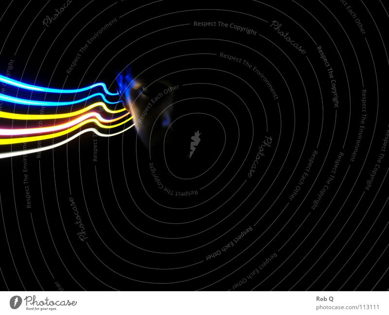 Night Visions Licht Nacht Geschwindigkeit mehrfarbig dunkel Innenaufnahme Langzeitbelichtung Streifen Elektrisches Gerät Technik & Technologie Freude Club Light