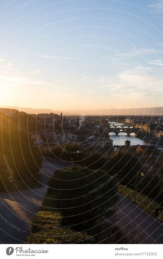 Der Frühling ist da Sonnenaufgang Sonnenuntergang Sonnenlicht Florenz Toskana Italien Stadt Skyline Sehenswürdigkeit Wahrzeichen ästhetisch Kitsch