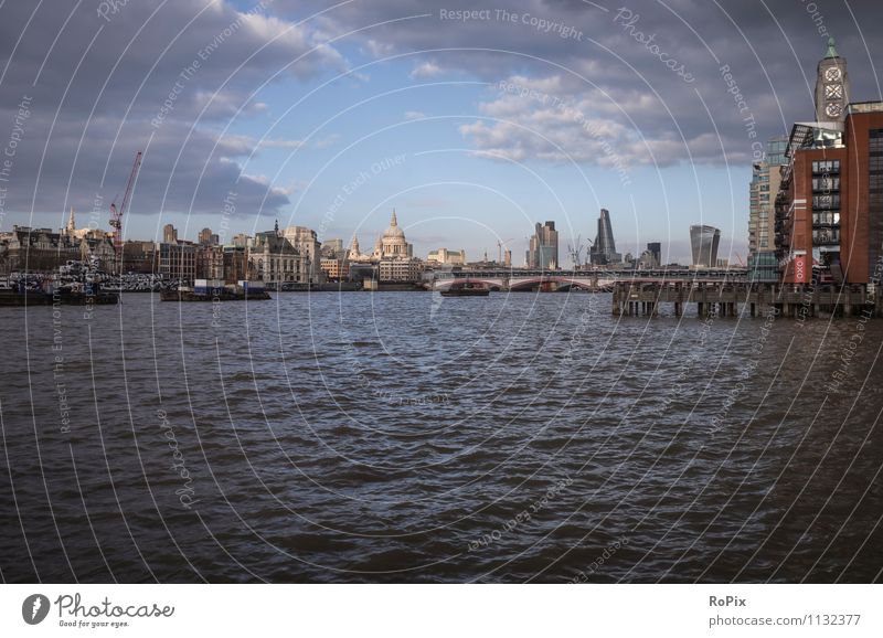 london city Ferien & Urlaub & Reisen Tourismus Sightseeing Städtereise Architektur Umwelt Landschaft Wasser Wolken Wetter Flussufer London Themse Hauptstadt