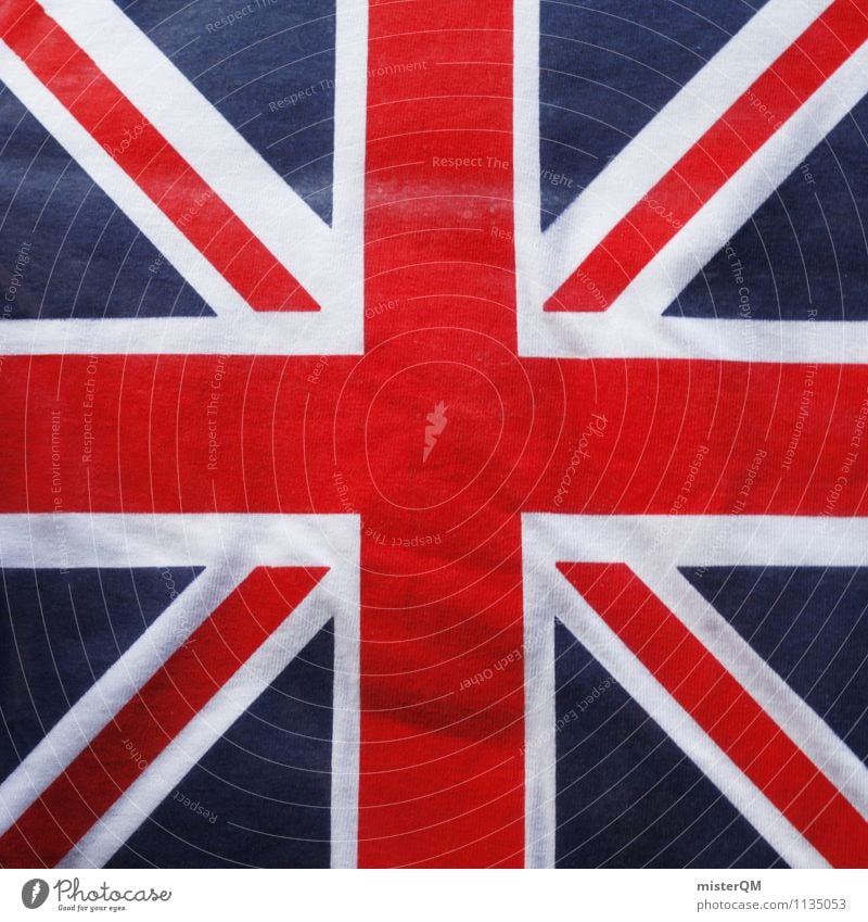 Union Jack. Kunst Design Fahne rot blau weiß Kreuz Kreuzfahrer Großbritannien London Wahrzeichen Fernweh Kraft Nationalitäten u. Ethnien Nationalflagge