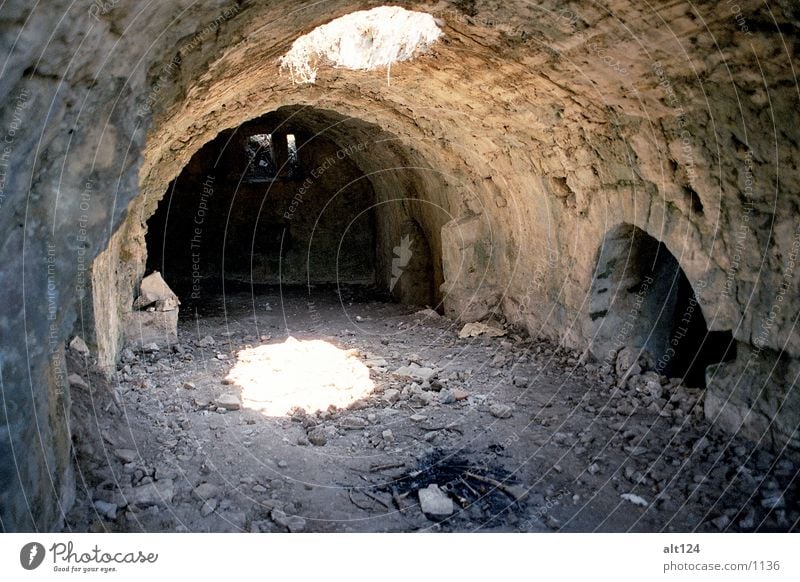 Lichteinfall Tunnel Mauer Architektur Sonne Stein