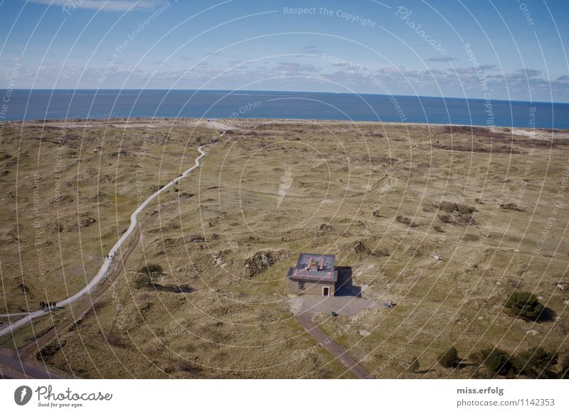 Weitblick Umwelt Natur Landschaft Blick Kultur ruhig Ruhestand Ferien & Urlaub & Reisen Aussicht Ameland Niederlande Haus Hütte Meer Fußweg Wege & Pfade rastlos