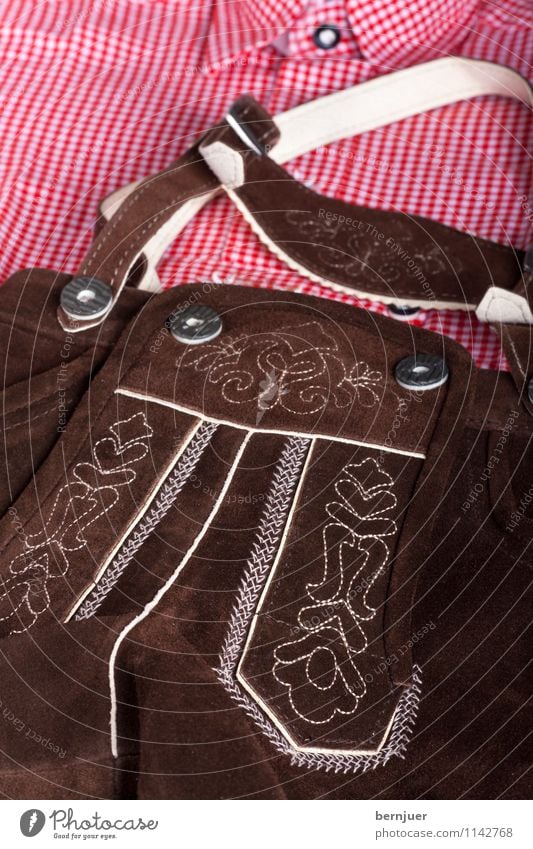 Sepploutfit Dekoration & Verzierung Oktoberfest Mode Bekleidung Hemd Hose Leder Tradition Bayerisch Tracht kariert Hirschleder Kostüm rustikal Trachtenhemd kurz