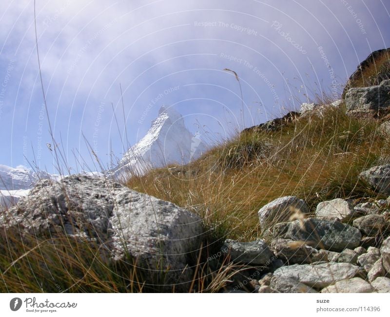 Matterhorn Freizeit & Hobby Ferien & Urlaub & Reisen Ausflug Berge u. Gebirge wandern Umwelt Natur Landschaft Urelemente Erde Luft Himmel Wolken Sommer