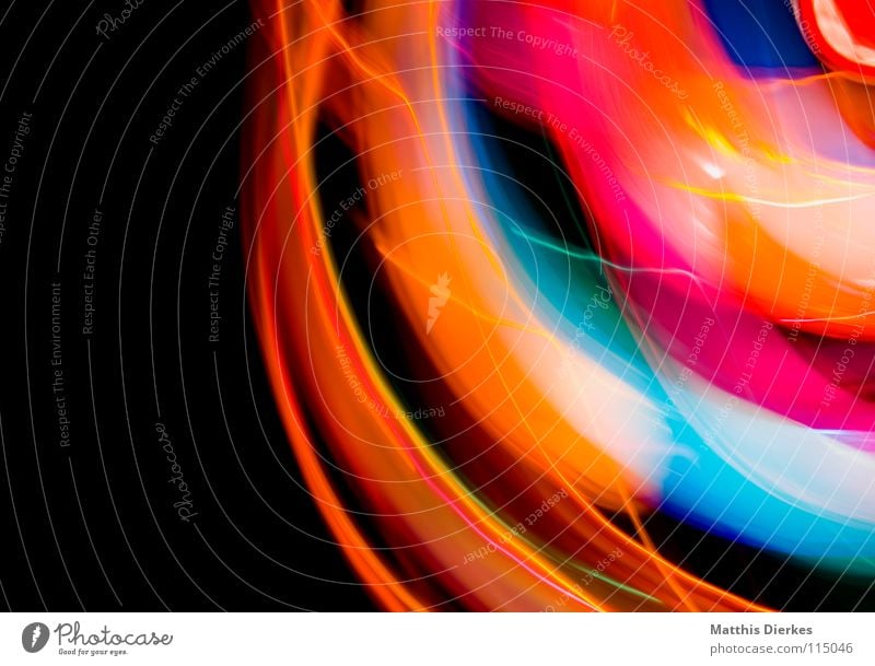 Disko Licht Lichtspiel Lichterkette Stativ Langzeitbelichtung Strahlung Kurve Bilanz Statistik Verlauf Spuren tief Geschwindigkeit kreisen Konjunktur