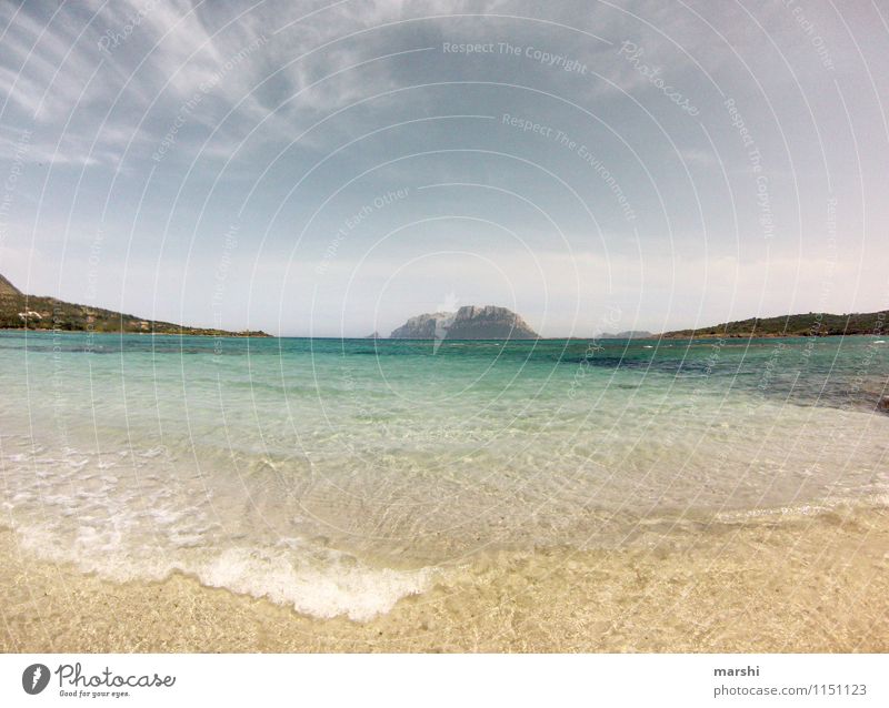 Sardinien Umwelt Natur Landschaft Himmel Frühling Sommer Wetter Schönes Wetter Berge u. Gebirge Küste Strand Bucht Meer Insel Stimmung Reisefotografie Ferne