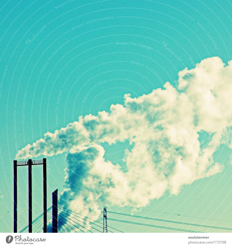 Smoke Cross Processing Grünstich Gelbstich Abgas Klimaschutz Desaster Klimawandel Kohlendioxid G8 Gipfel weiß schwarz Wolken heiß dreckig Ekel Gift Industrie