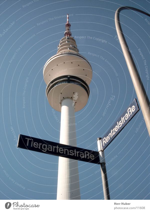 Funkturm Hamburg Architektur Heinrich Hertz Turm Himmel blau