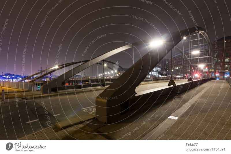 Hamburg Nachts #2 Sightseeing Stadt ästhetisch Hamburger Hafen Nightscape Farbfoto Außenaufnahme