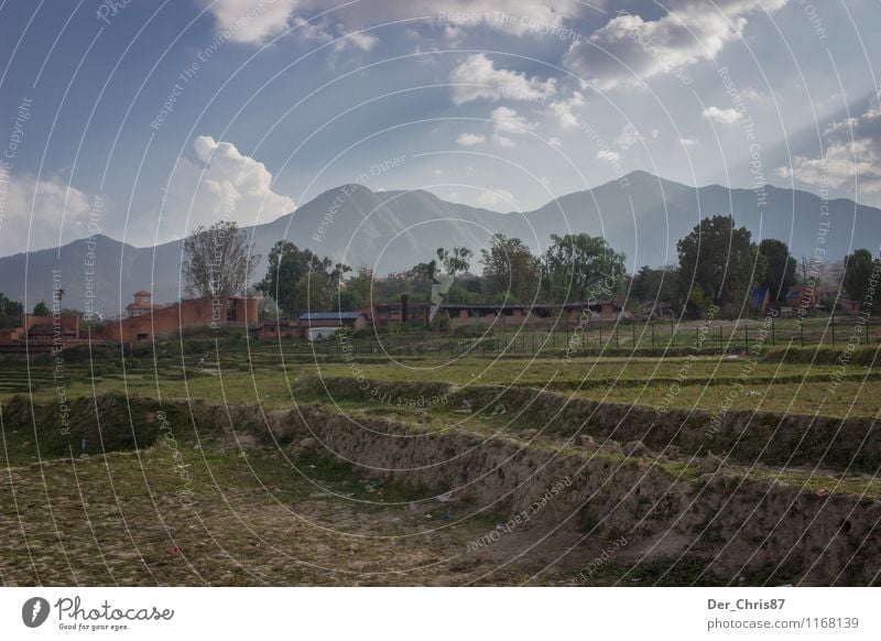 Ein Morgen in Nepal Umwelt Natur Landschaft Erde Himmel Wolken Sonnenlicht Schönes Wetter Berge u. Gebirge Himalaya ästhetisch frei Unendlichkeit Zufriedenheit