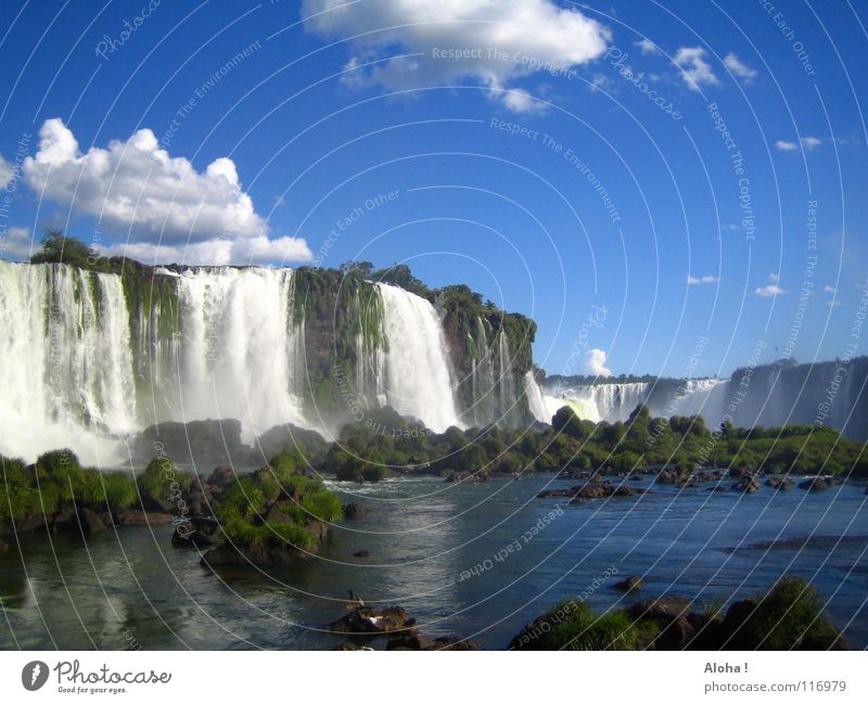 Brasilianischen Temperament II Strömung Berghang Brasilien Argentinien Kunst Wassermassen Pflanze Gewässer Tourismus Baum Wolken Horizont Wassertropfen Tourist