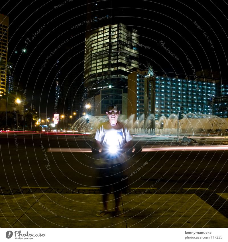 Light & Night Licht Jakarta Stadtzentrum Wahrzeichen Denkmal night momument fountain Indonesia slow shutter